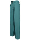 Jil Sander Teal Wool Trousers