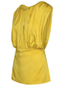 Jil Sander Mustard Acetate Blend Blouse