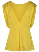 Jil Sander Mustard Acetate Blend Blouse
