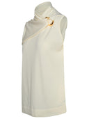 Jil Sander Cream Virgin lana canotta