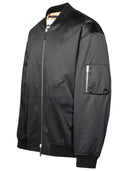 Jil Sander Black Cotton Bomber Jacket