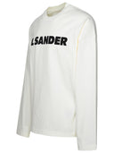 Jil Sander Kości słoniowej bawełniana koszulka