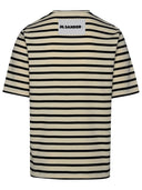Maglietta in cotone crema jil sander