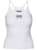 Moschino Jeans White Viscose Blend Tank Top