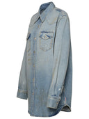 Akne Studios Light Blue Cotton Blend Shirt