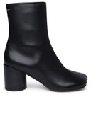 Mm6 Maison Margiela Black Lear Ankle Boots