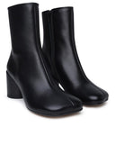 Mm6 Maison Margiela Black Lear Ankle Boots