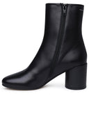 Mm6 Maison Margiela Black Lear Ankle Boots