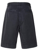 Mm6 Maison Margiela Navy Cotton Bermuda Shorts