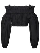 Patou Crop Top In Black Cotton