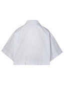 Patou Crop Shirt In White Cotton