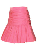 Falda de poliéster rosa de patou