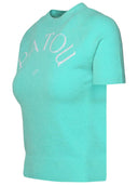 Patou Teal Cotton Blend Sweater