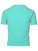 Patou Teal Cotton Blend Sweater