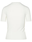 Patou White Organic Cotton Blend Sweater