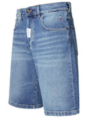 Philipp Plein 'Formantera' Blue Cotton Bermuda Shorts