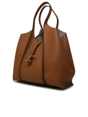 Tod's 'Timeless' Brown Lear Shopping Bag