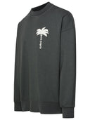 Palm Angels Grey Cotton Sweatshirt