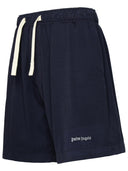 Palm Angels Navy Cotton Bermuda Shorts