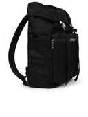 Off White Black Fabric Backpack