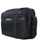 Borsa in nylon nero bianco