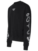 Off White Black Cotton Sweatshirt