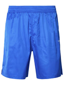 Fuera del traje de baño de poliéster azul blanco