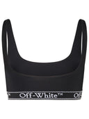 Off White Sporty Top In Black Nylon Blend