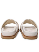 Off White 'Cloud Criss Cross' Slippers In Beige Lear Blend
