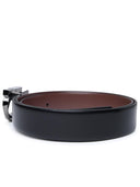 Salvatore Ferragamo Black Lear Belt
