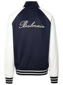 Balmain Blue Cotton Blend Sweatshirt