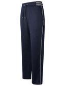 Pantaloni di miscela di cotone blu Balmain