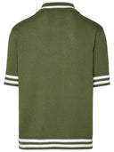 Balmain Polo Shirt In Green Cotton Blend