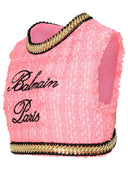 Balmain Pink Cotton Blend Short Top