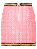 Balmain Pink Cotton Blend Miniskirt
