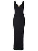 Blumarine 'Butterfly' Black Cotton Dress