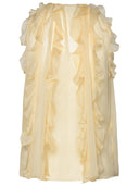 Blumarine Cream Silk Tank Top