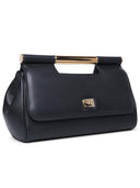 Dolce & Gabbana Large 'Sicily' Black Lear Clutch