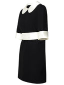 Dolce & Gabbana Black Virgin Woll Mischkleid