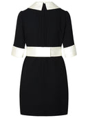 Dolce & Gabbana Black Virgin Woll Mischkleid