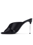 Dolce & Gabbana Black Lear Sandals
