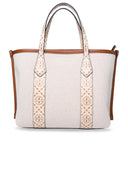 Tory Burch Small 'Perry' Shopping In Tela Cream