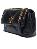 Tory Burch Small 'Kira Diamond Quilt' Black Lear Bag