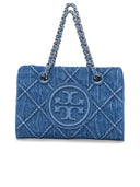 Tory Burch 'Fleming' Mini Bag In Blue Denim