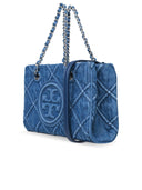 Tory Burch 'Fleming' Mini Bag In Blue Denim
