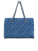 Tory Burch 'Fleming' Mini Bag In Blue Denim