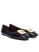 Tory Burch 'Georgia' Black Lear Ballet Flats