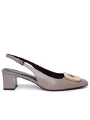 Tory Burch 'Georgia' Taupe Lear Slingbacks
