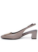 Tory Burch 'Georgia' Taupe Lear Slingbacks