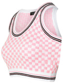 Versace Crop Top in rosa Virgin Wool Blend